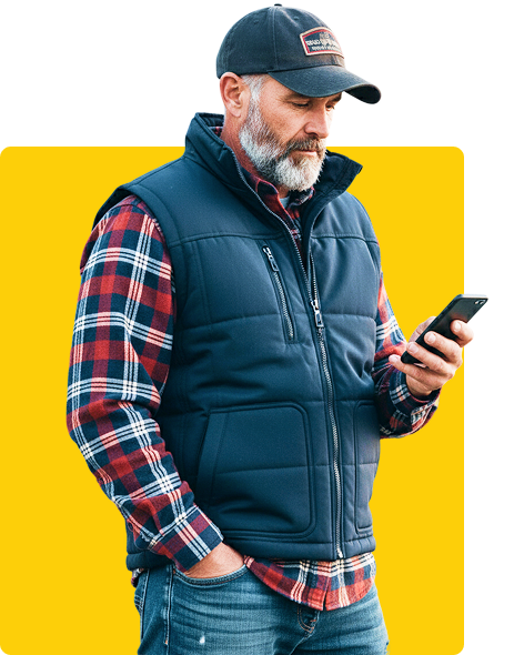 driver holding a phone